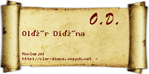 Olár Diána névjegykártya